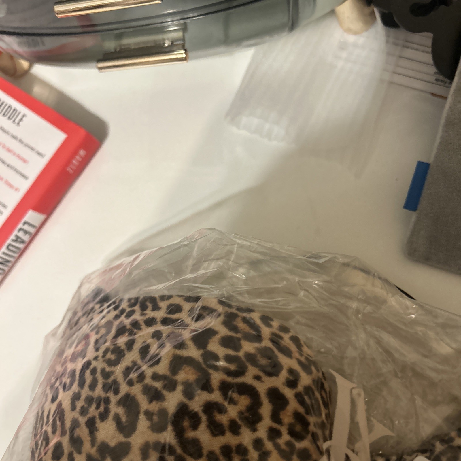 Victoria’s Secret NWT Medium Leopard Print Shine Patch Boyshort Panty Logo Sexy