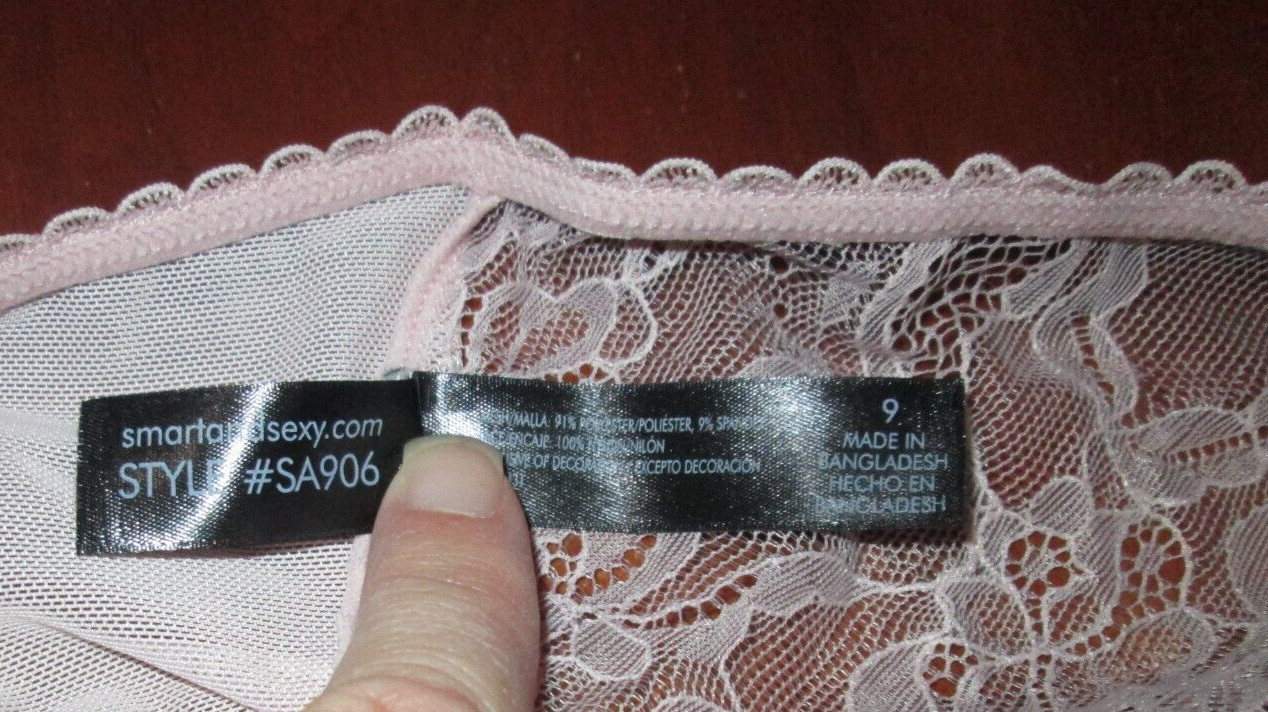 NWT Smart & Sexy Curvy Blush Rose High Rise Lace Bikini Womens 9 Fringe 30902