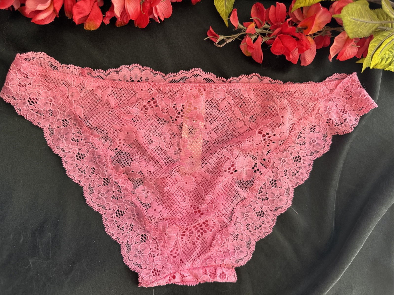 VICTORIA’S SECRET S BARBIE PINK DREAM ANGELS LACE BIKINI PANTIES SUMMER NWT
