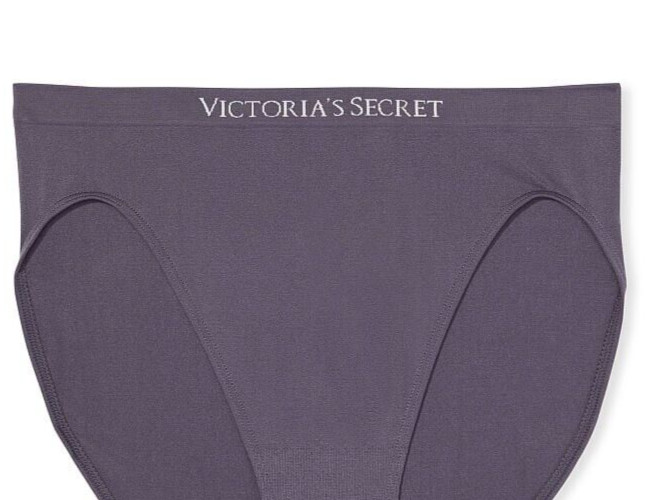 S Grey SEAMLESS NO SHOW FULL COVER Victorias Secret High Leg Waist Brief Pantie