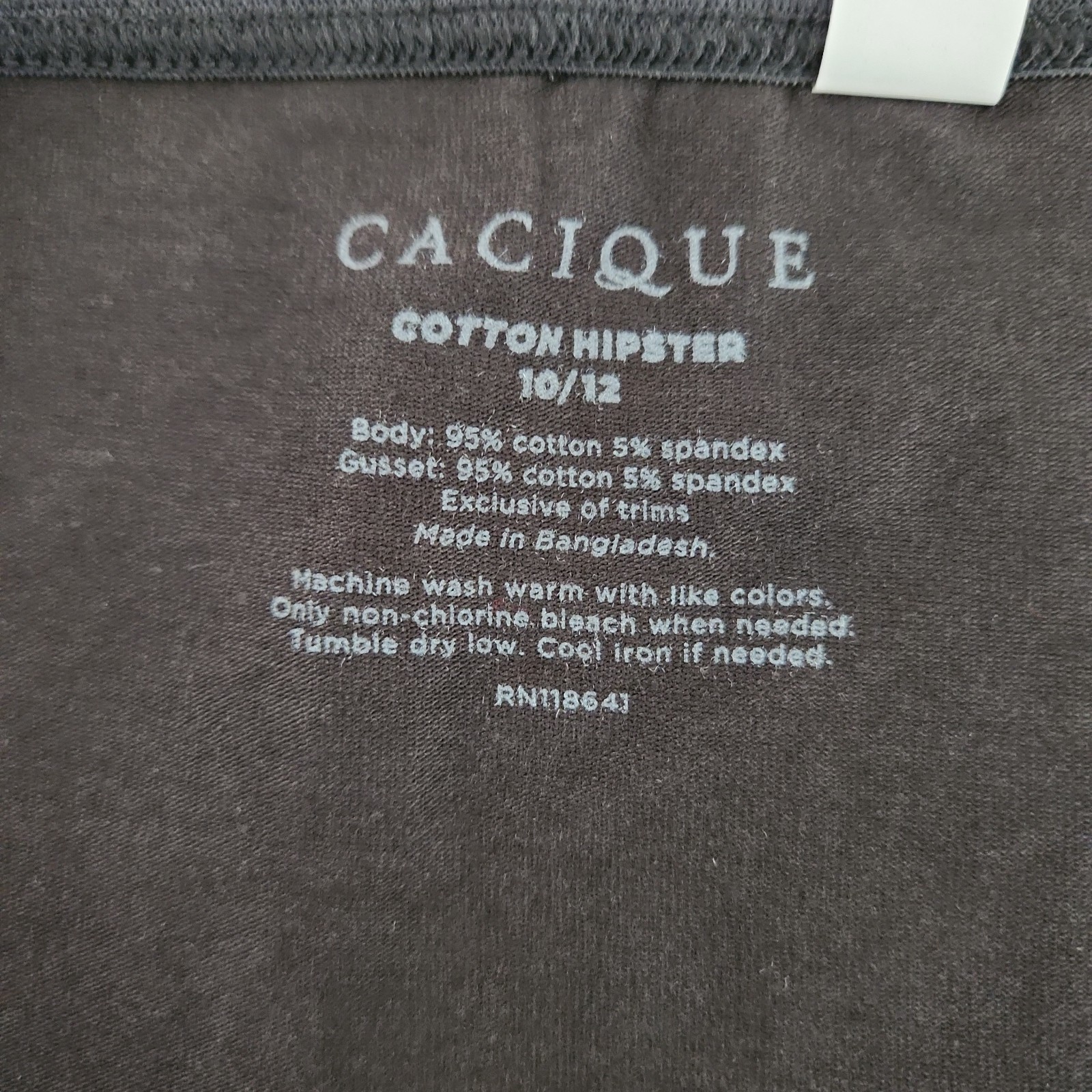 Cacique Lane Bryant Cotton Hipster Panties Set Of 2 10/12 Black & Polka Dot