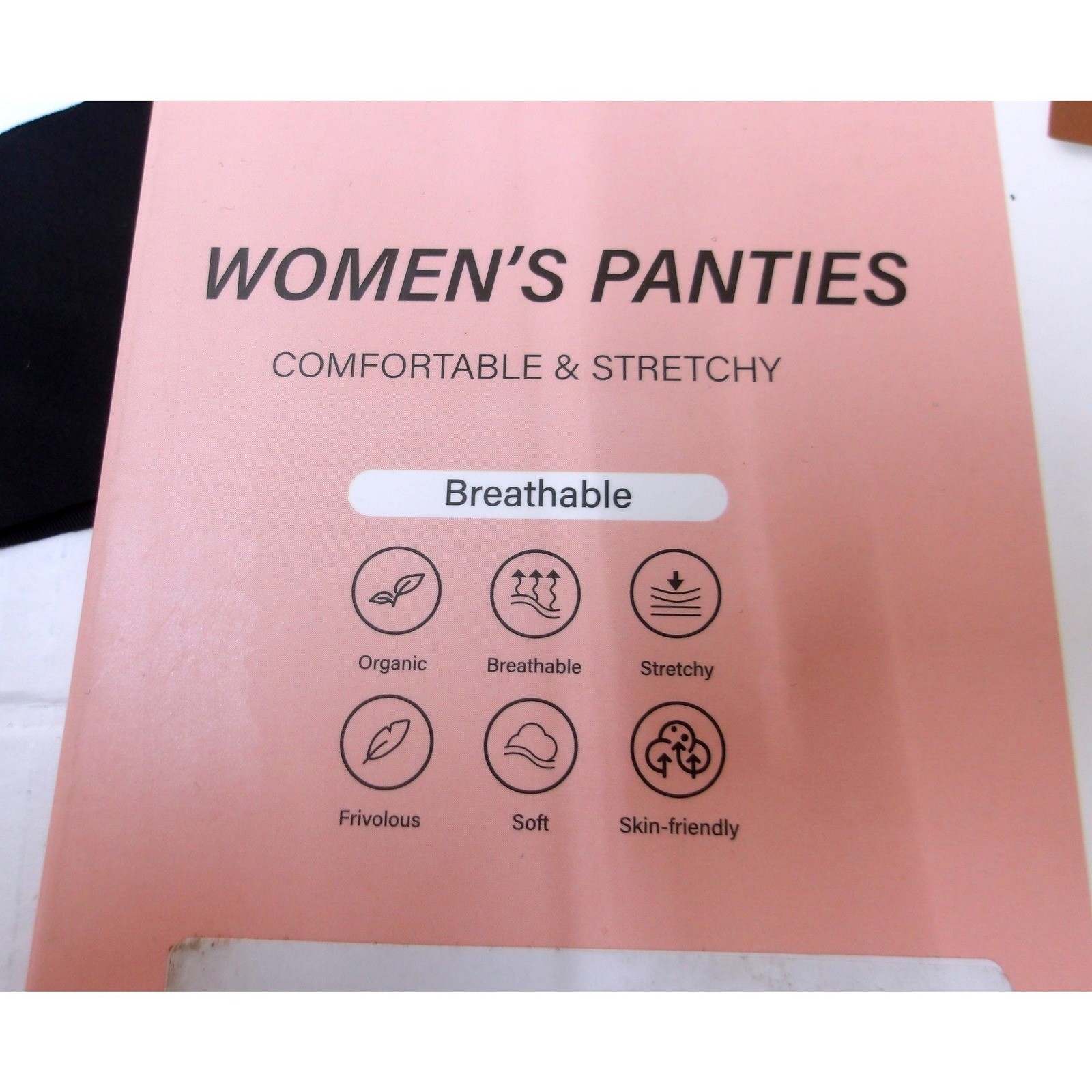 Seamless Thong Underwear Black 6pr No Show Laser Cut Panties Low Rise S /#26599