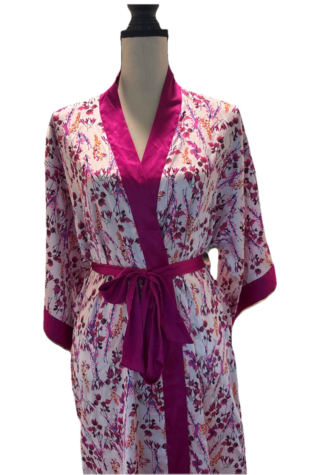 VICTORIA’S SECRET VERY SEXY FLORAL FUCHSIA Robe Size XS/S Worn Once
