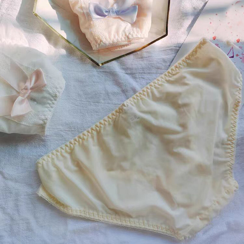Lolita Womens Bow Ruffles Underpant Cute Panties Briefs Students Underwear Sweet