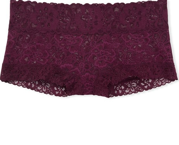 M L Raspberry KIR WIne FLORAL LACE THE LACIE Victorias Secret SHORTIE Pantie
