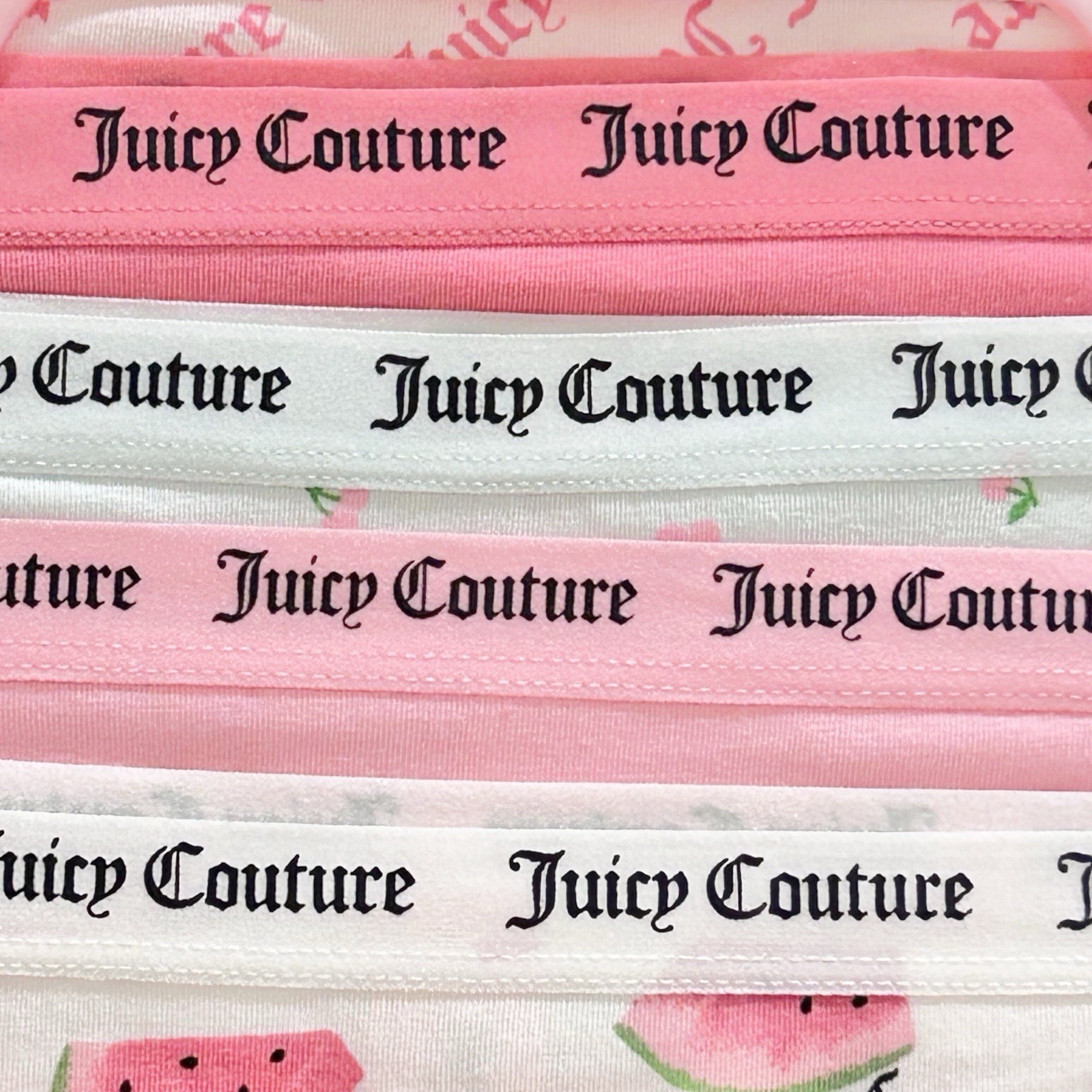 NWT Juicy Couture 7-Pack Thong Panties MED Watermelon Cherries Cotton Spandex
