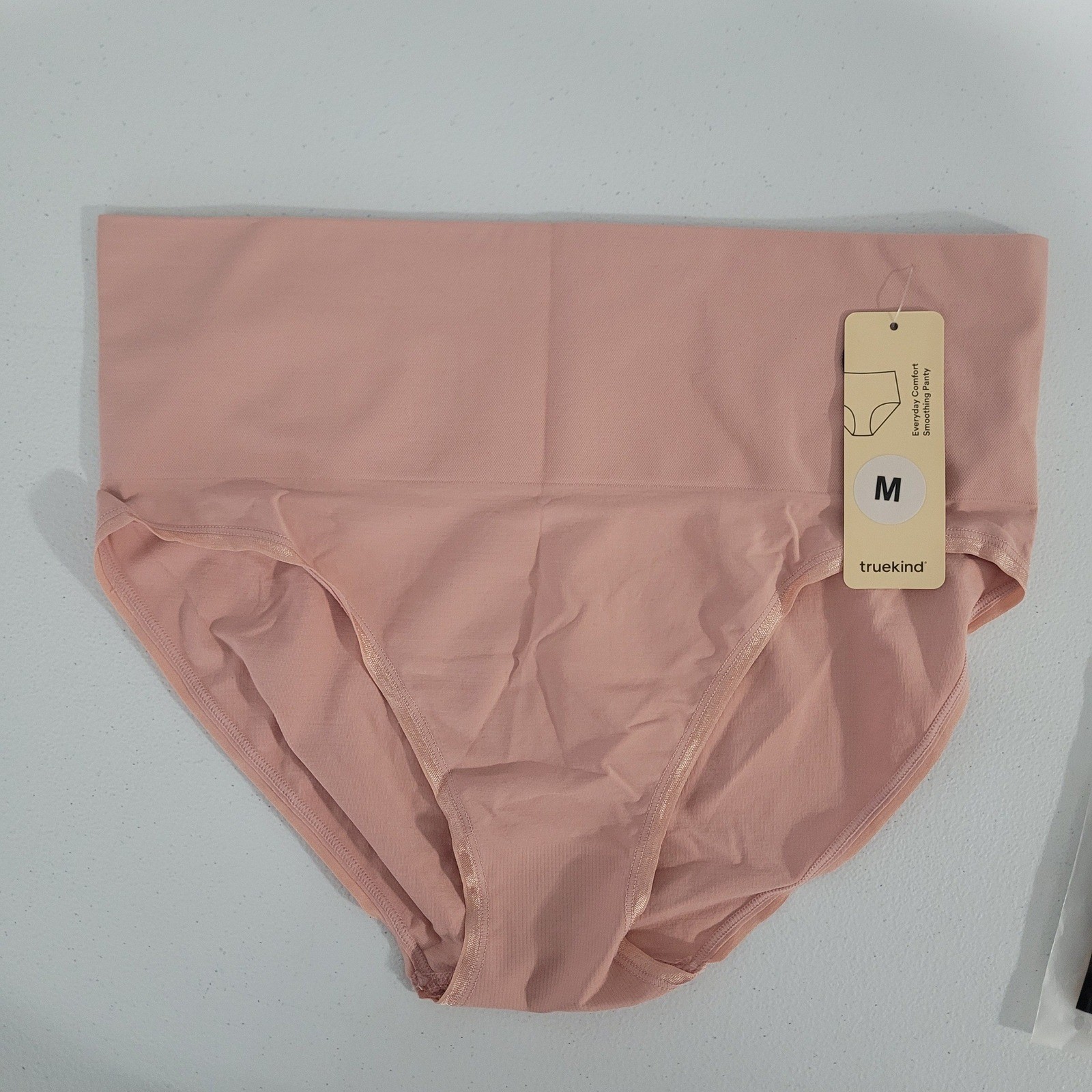 Truekind Everyday Comfort Smoothing Panty Rose Pink Med High Waist Underwear NWT