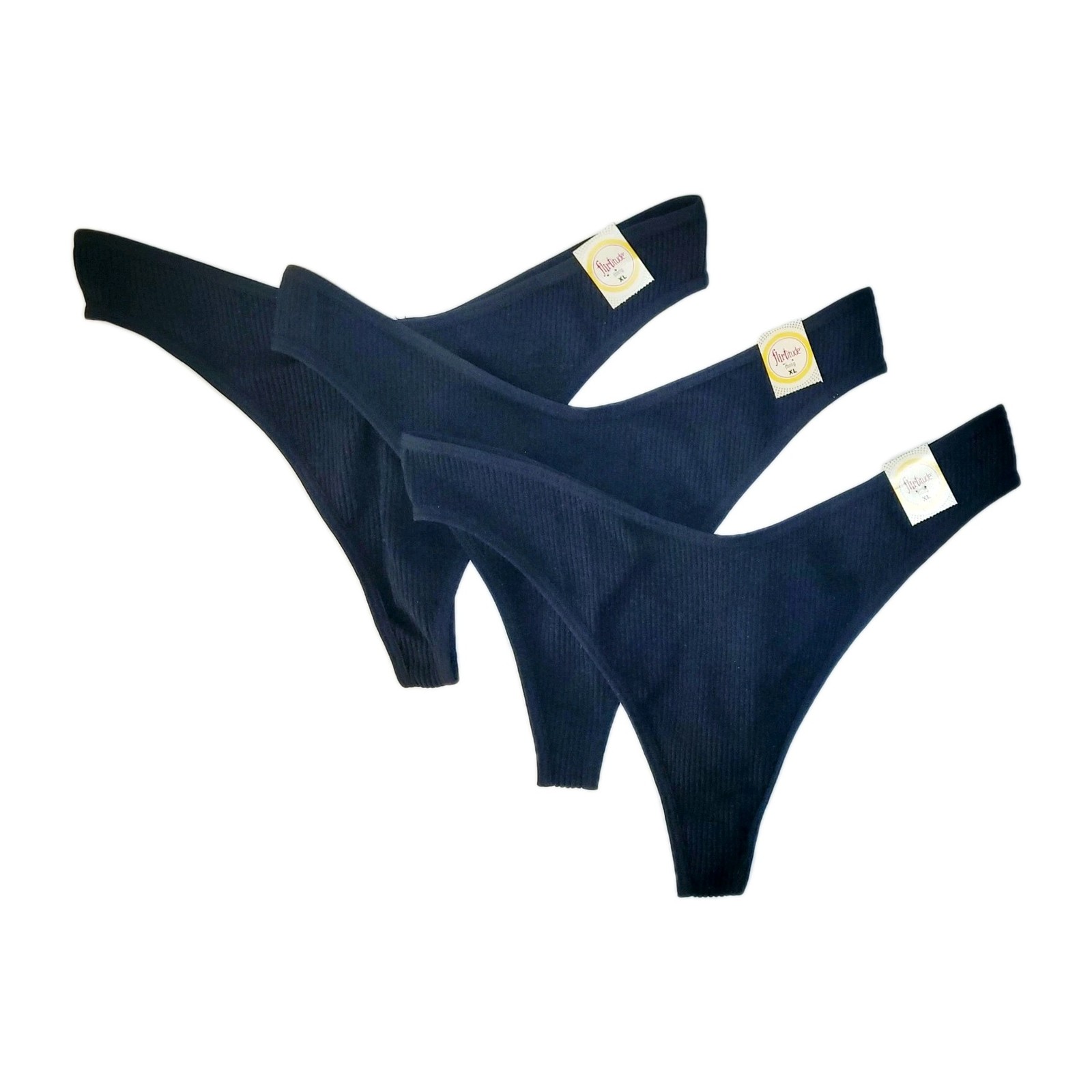 NWT Flirtitude Womens Thong Panty Lingerie, Flirtitude Women’s Thong, XL, 3 Pack