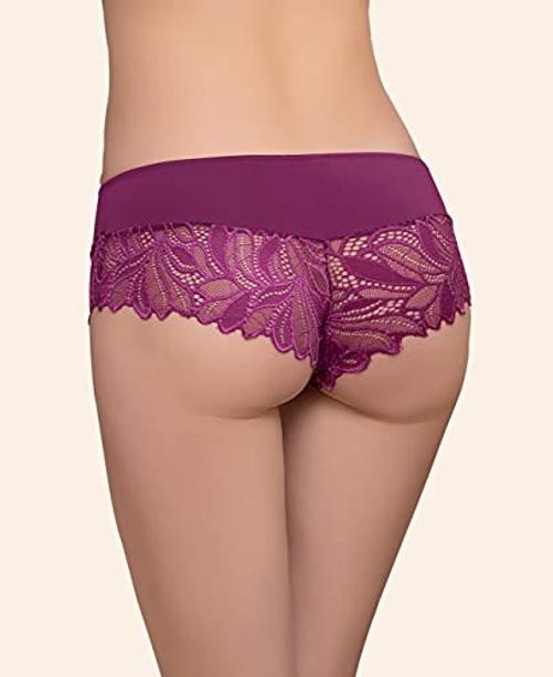 6 Pack of Lace Panties for XX-Large New – Tomato Red*1 Black*1 Grape Purple*1