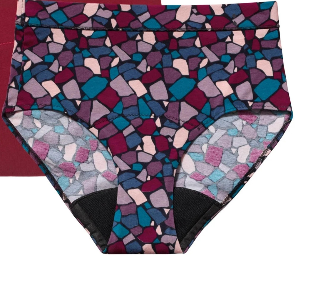Thinx for All Leakproof Period Underwear Mosaic Cotton Brief Medium NEW