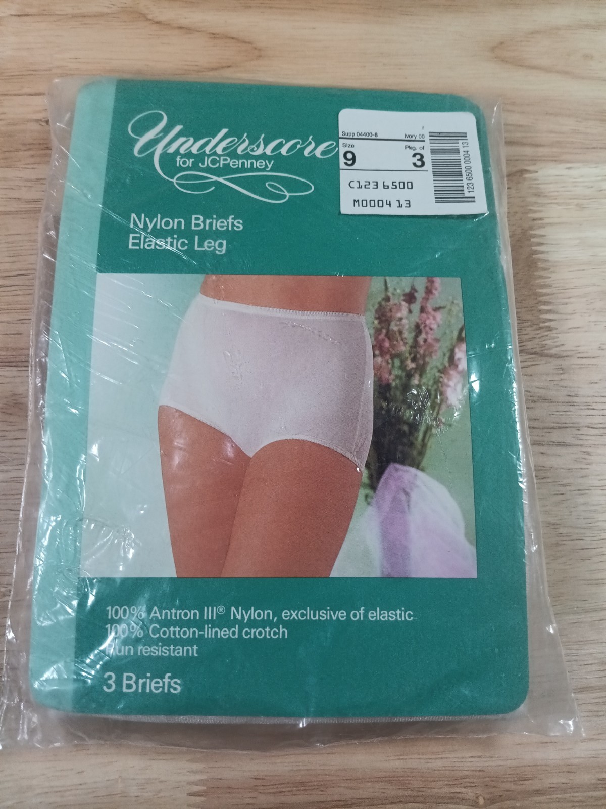 Vintage Underscore Nylon Briefs Womens Size 9 New 3 Pair