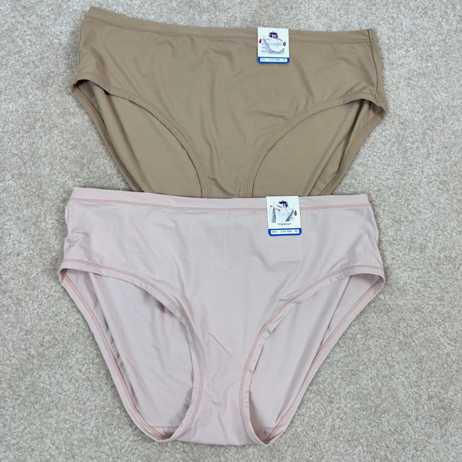 b.tempt’d by Wacoal Sculpted Hipster Panties 2 Pack Tan Pink 974289 XL Womens