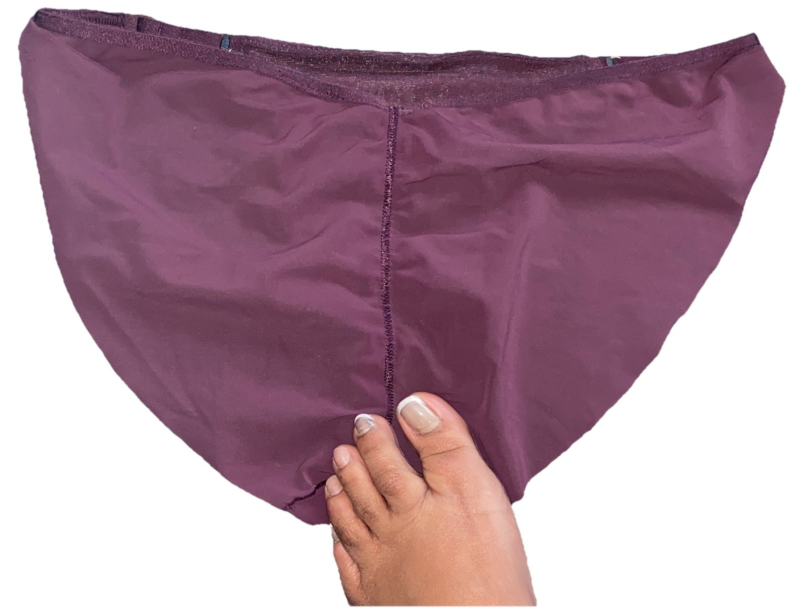 VTG 2005 Victoria’s Secret Very Sexy String Bikini Panty Bordeaux Purple Gold L