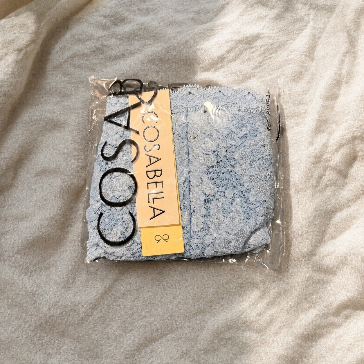 COSABELLA Never Say Never Side Tie Brazilian Panty Aasmani Blue / Size S/M – NWT