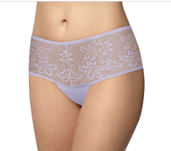 Bali Comfort Revolution Hipster Cheeky Panty Purple Lace Woman Plus Size 2X / 9
