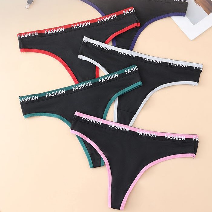 5 Pack Lot Sexy Womens Thongs Panties Briefs Low Rise Ladies Underwear Lingeries