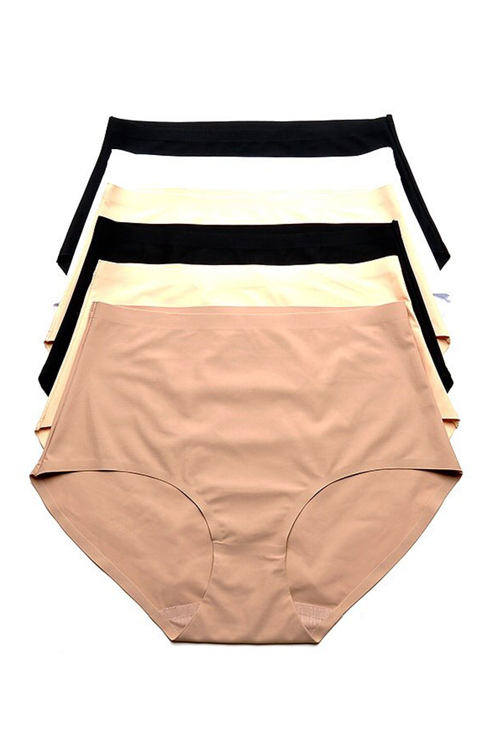 Lot 6 Laser Cut Seamless Panty Brief Full Cover Mixed Color Size S M L XL 2X 3X