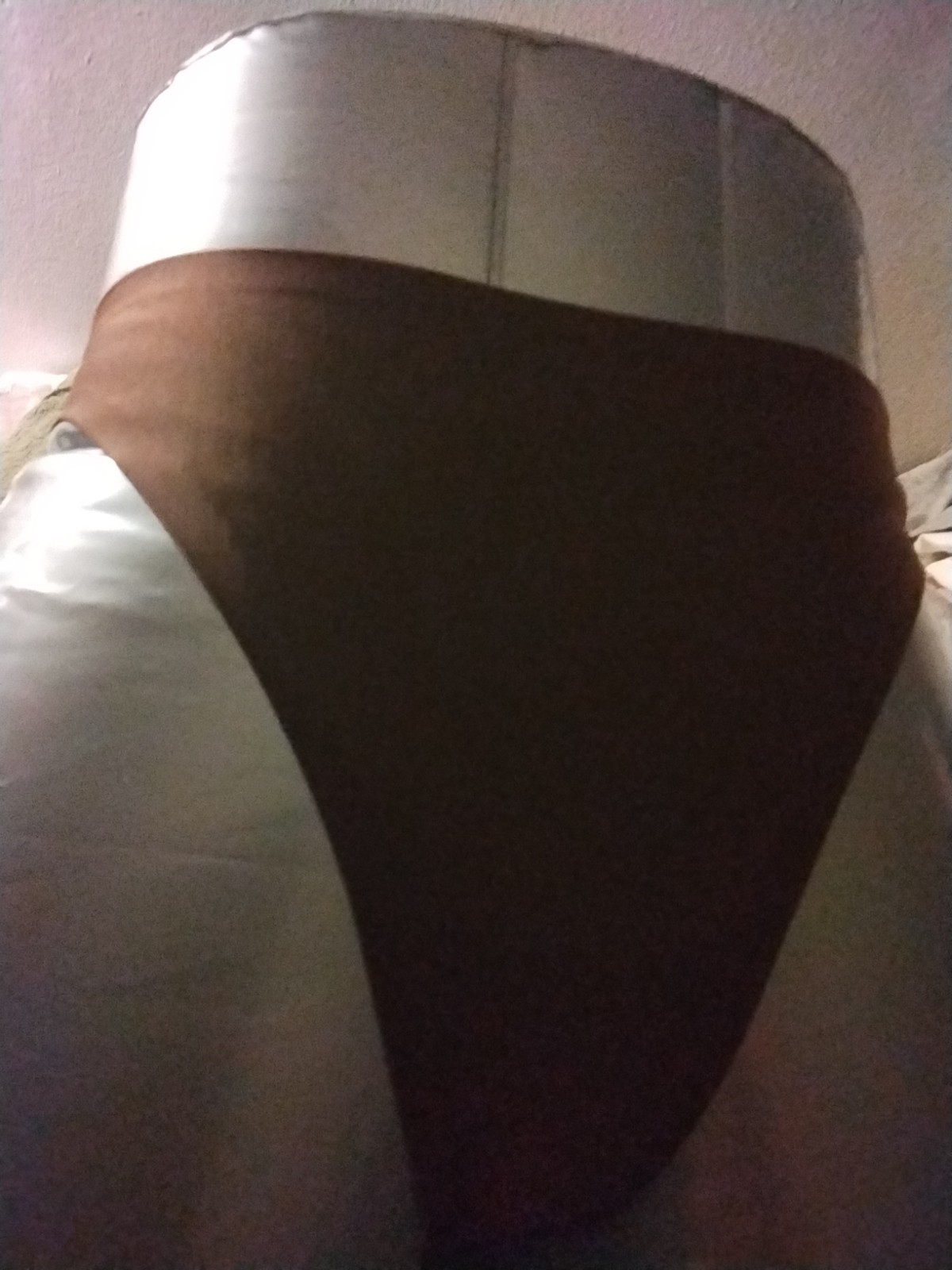 VANITY FAIR HIGH WAIST THONG BROWN CAFE MOCHA NYLON SIZE 6 NWT