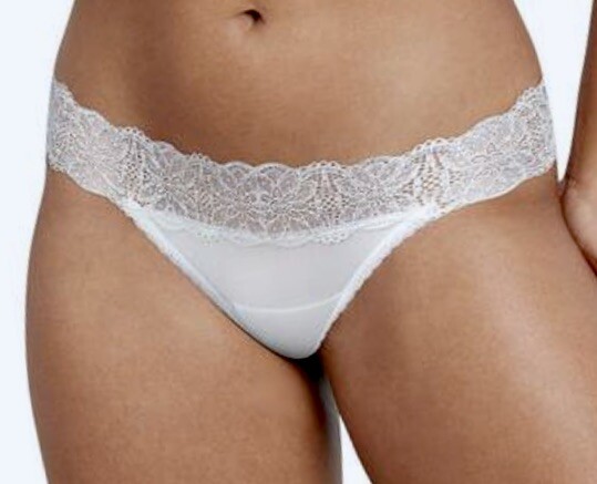MAIDENFORM Sexy Must Haves Luxurious Lace White Silv Thong Panty Women S M L 2XL
