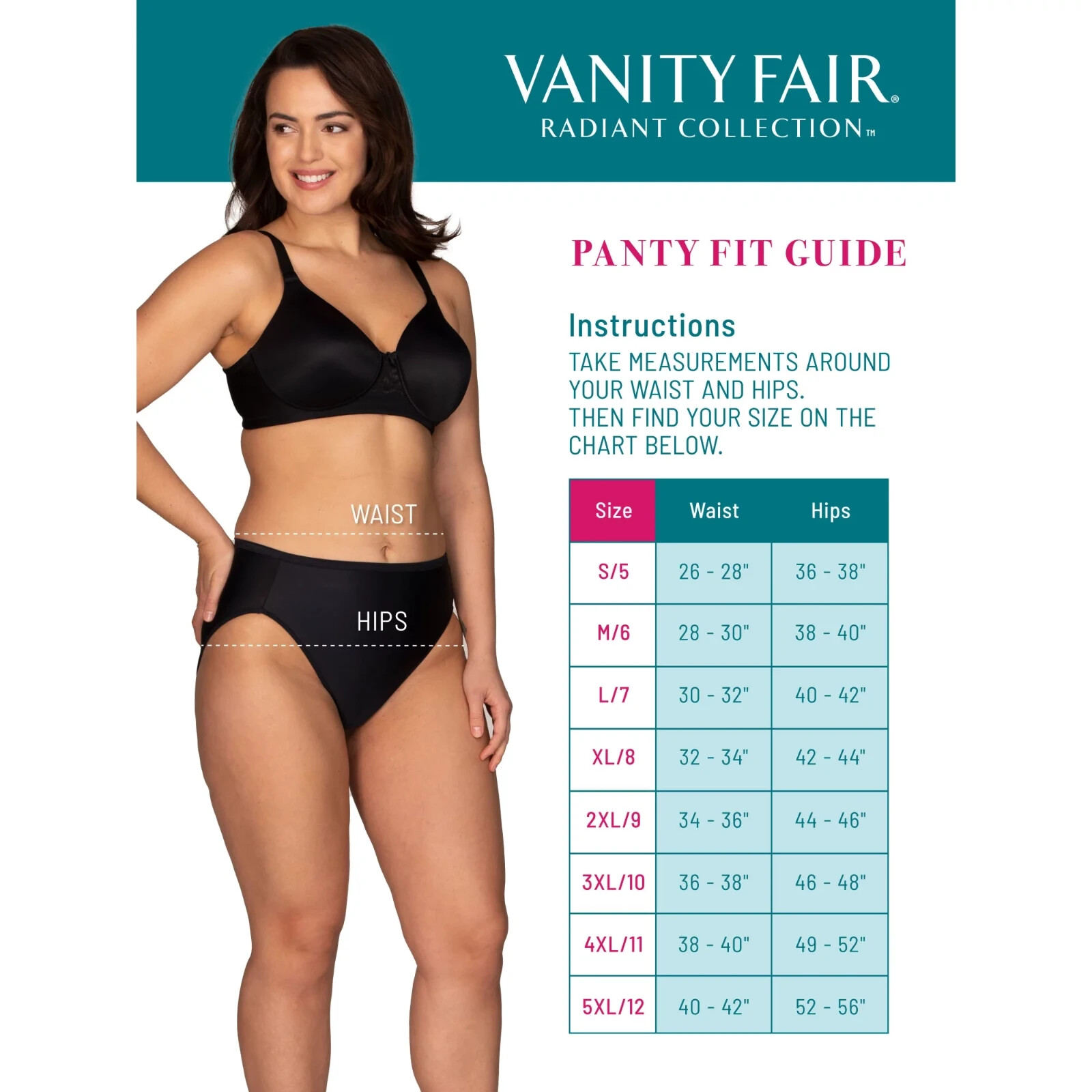 NEW Vanity Fair Radiant Undershapers Light Control Hi-Cut 3 Pk Women Size 5X