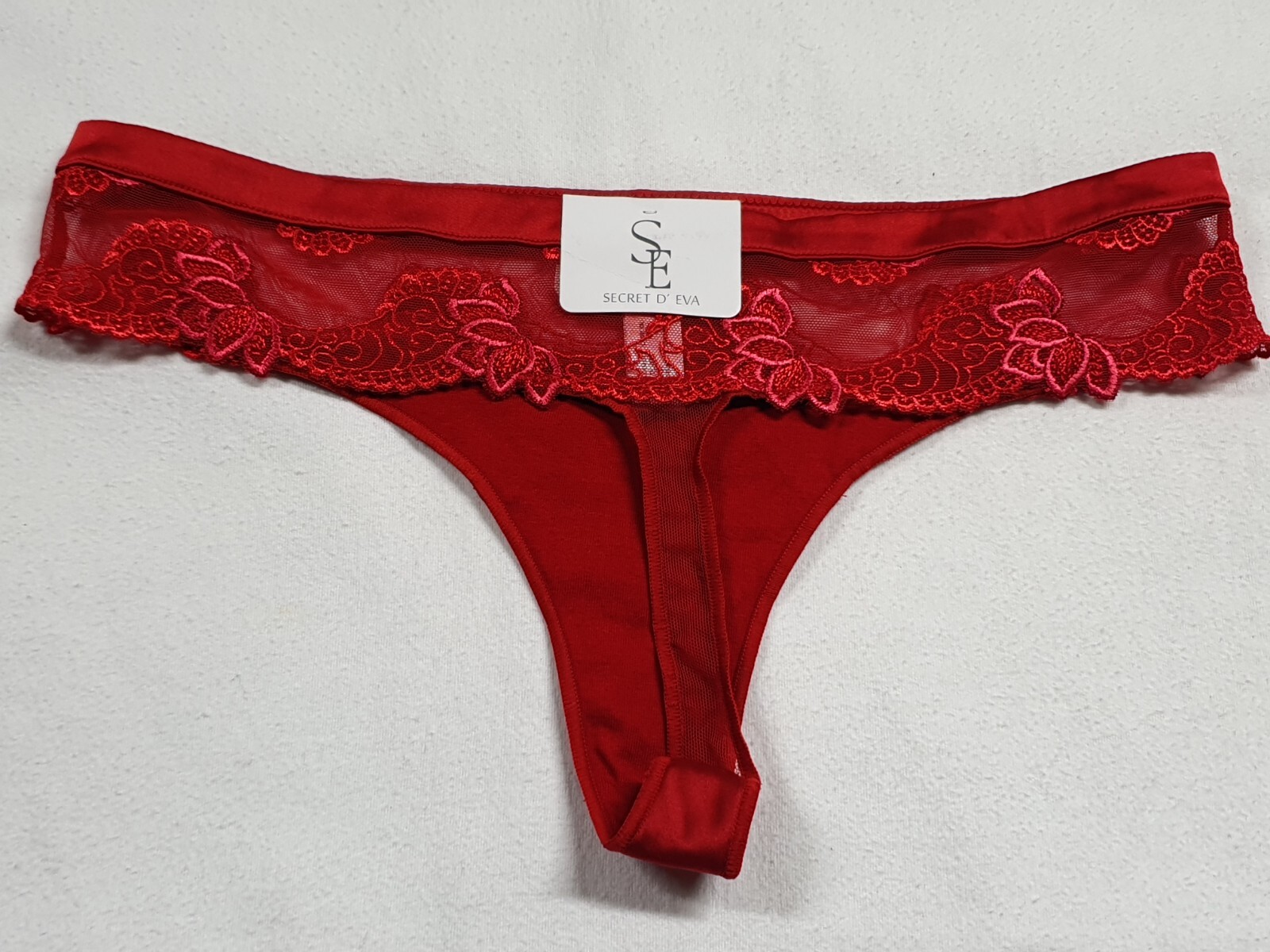 HOT!!! Secret D’Eva thong croisette, size 34-36, red, new + tags 44.00 euros