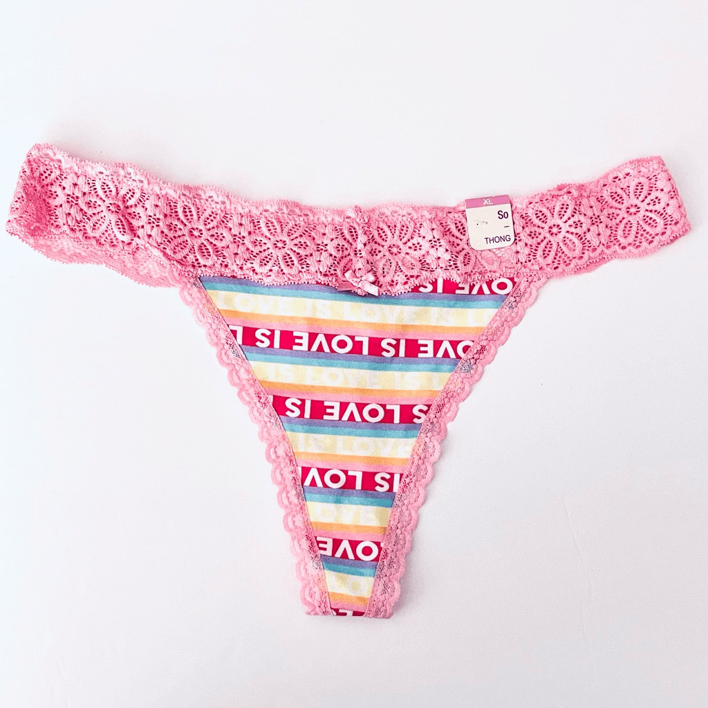NWT Gorgeous! rare! Juniors’ SO Sz XL Love is Love Rainbow Pride Pink Lace Pant