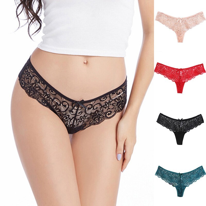 5 Packs Lot Womens Sexy Thongs G-String Lace Panties Briefs Lingeries Underwear