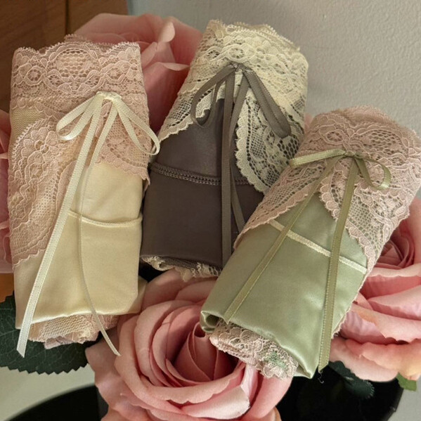 5 Pack Lot Sexy Ladies Womens Lace Satin Panties Underwear Briefs Lingeries Soft
