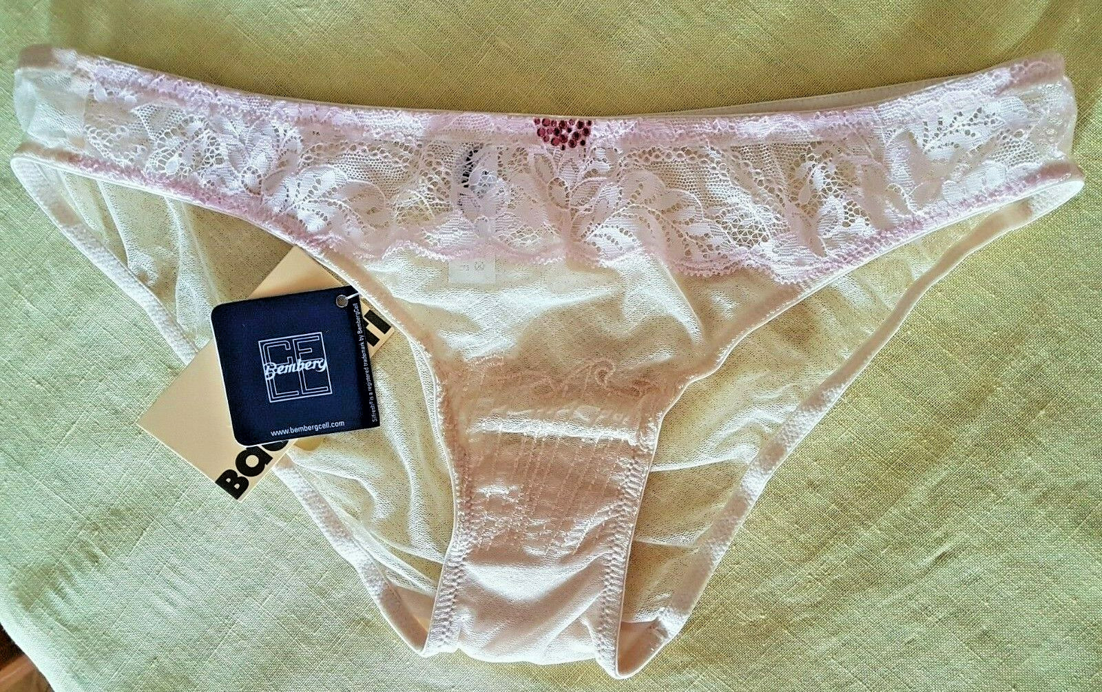 Bacirubati NEPPI CIPRIA Narrow Sided Beige/Pink Mesh/Lace Hipster Brief