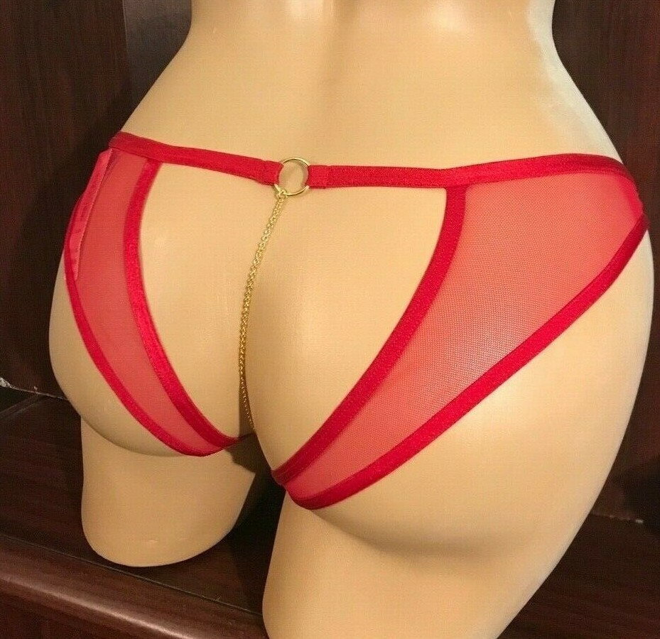 NWT Victoria’s Secret UNIQUE Chain Back Brazilian Panty ~ XL