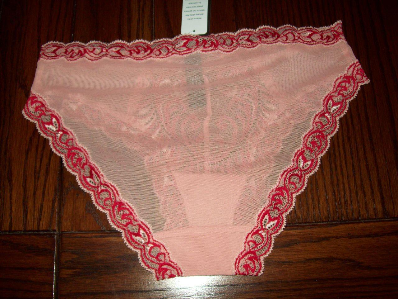 NWT NATORI FEATHERS HIPSTER PANTIES 753023 PK015 ROSE BLUSH/LOLLIPOP M L