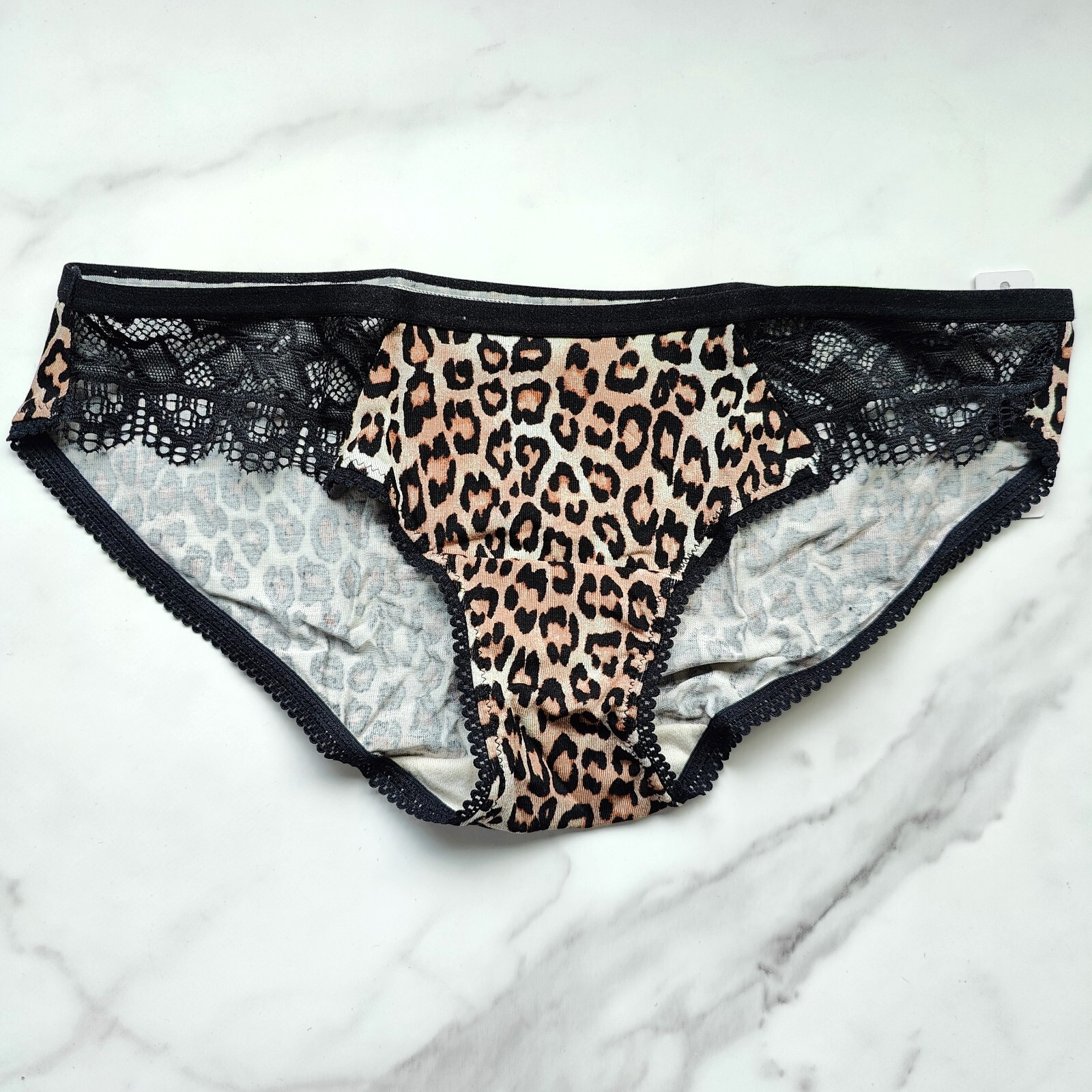 Soma Embraceable Enchanting Lace Bikini Panty Inspired Spot Mini Black SZ S/M