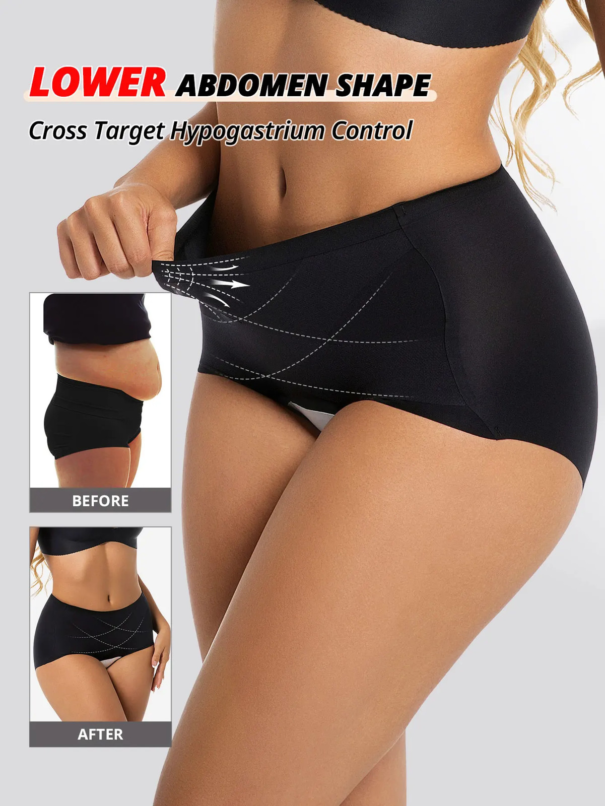 Safety Shorts Pamties Women’s Low Waist Seamless Tummy Control Boyshort Comfort