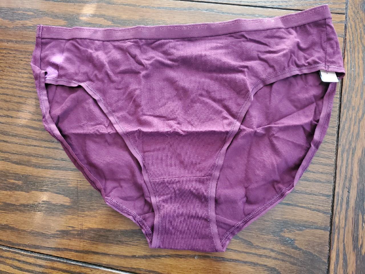 NEW VICTORIA’S SECRET COTTON ELASTAN HI-CUT BRIEF PANTIES 313861 BPV BURGANDY L