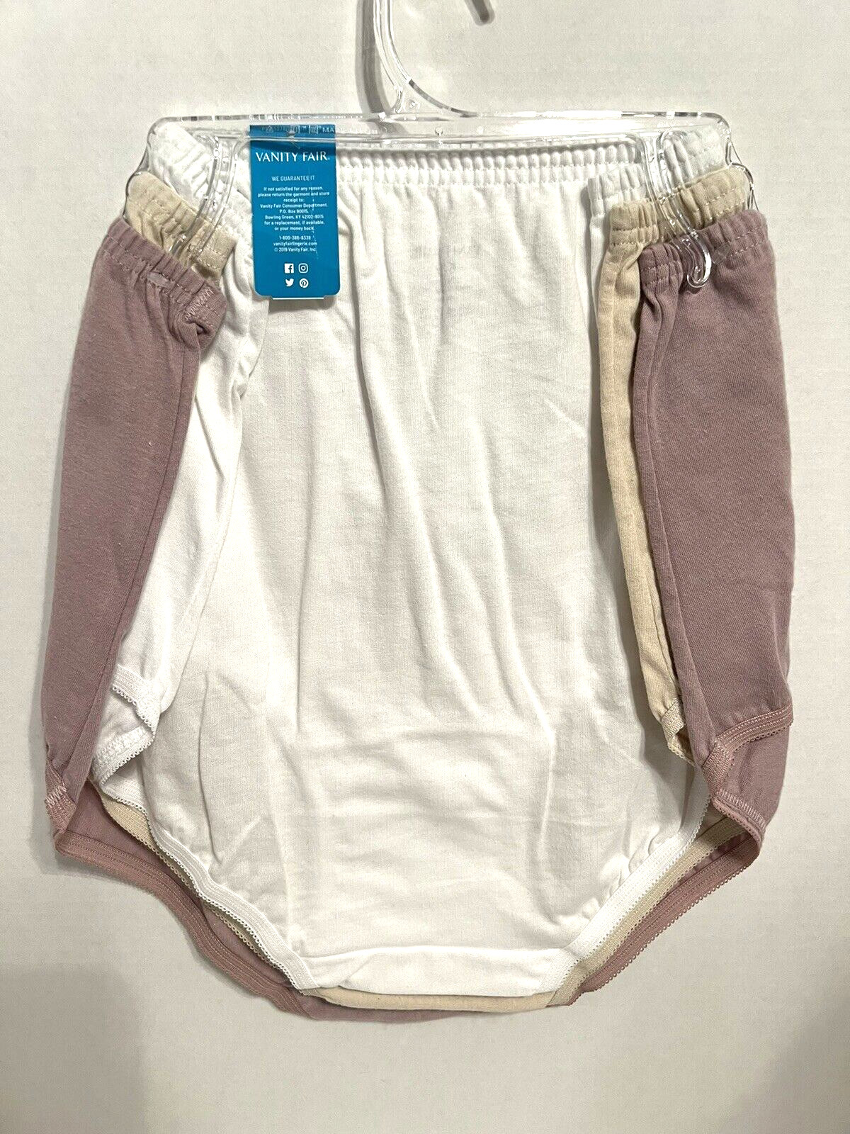 NWT Vanity Fair 3 Pair Perfectly Yours Classic Cotton Brief 6/M Mixed Lot 15320