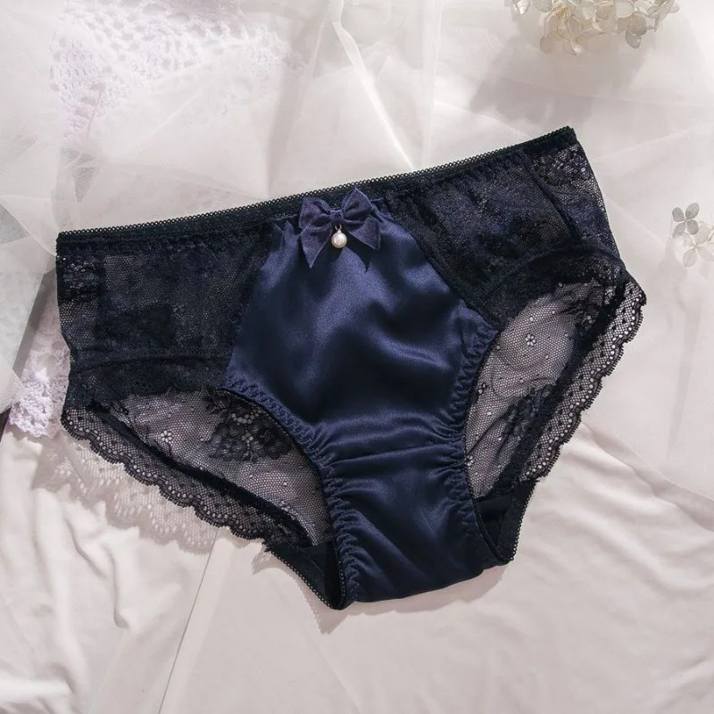 Lace Satin Panties Women’s Mid Rise Soft Breathable Stretch Everyday Comfort Fit