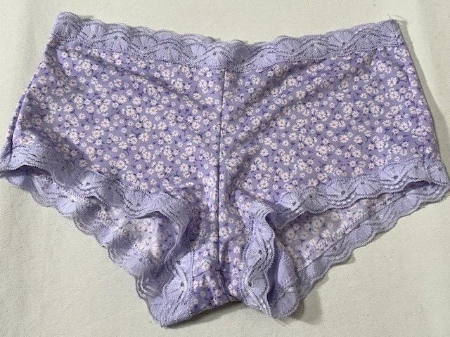 Maidenform 2 Pair Underwear M Boyshort and Lace Tanga Pink Purple 40159 40760