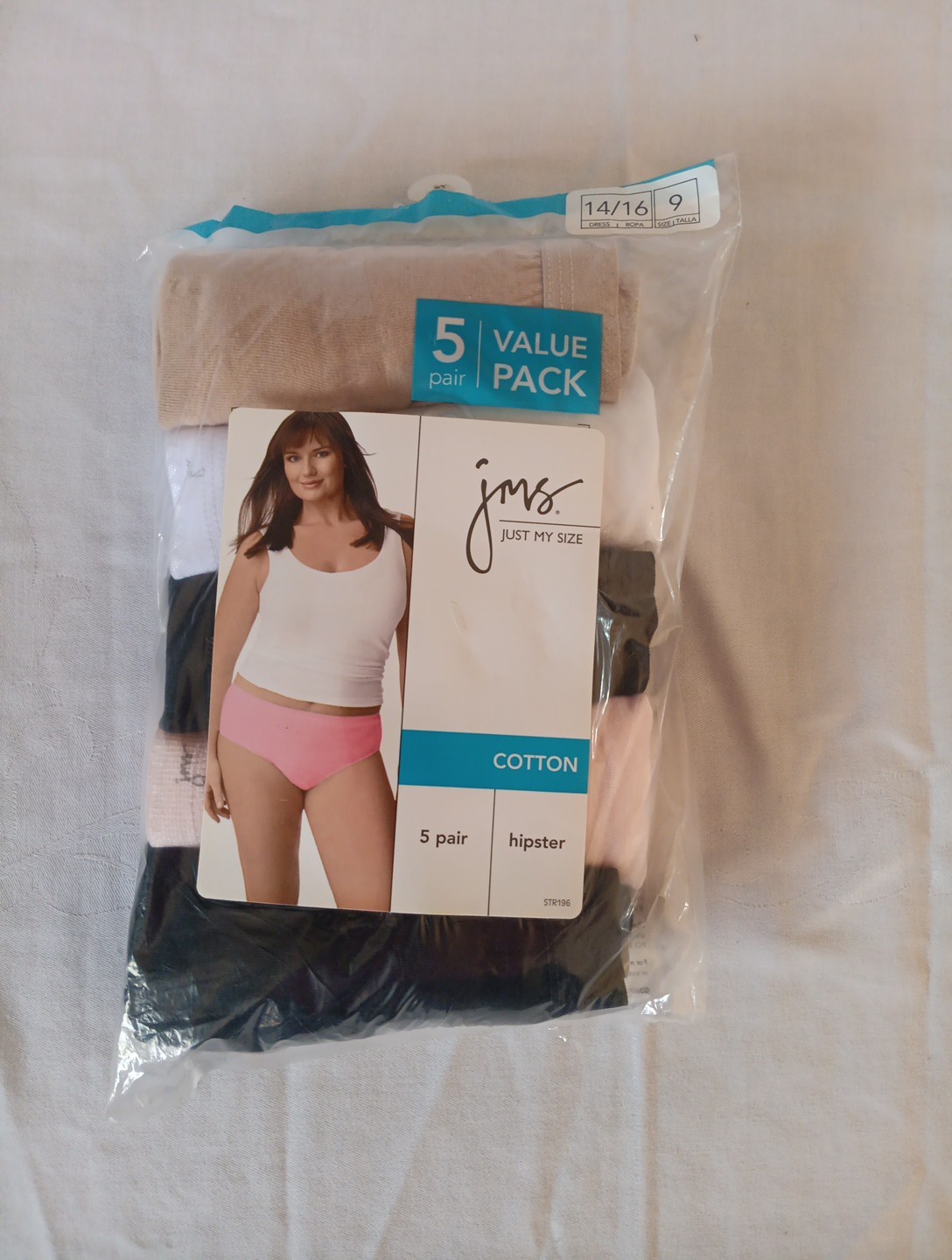 Just My Size (9) 5 Pair Hipster Cotton Panties Womans Underwear 5 Pack New 2007