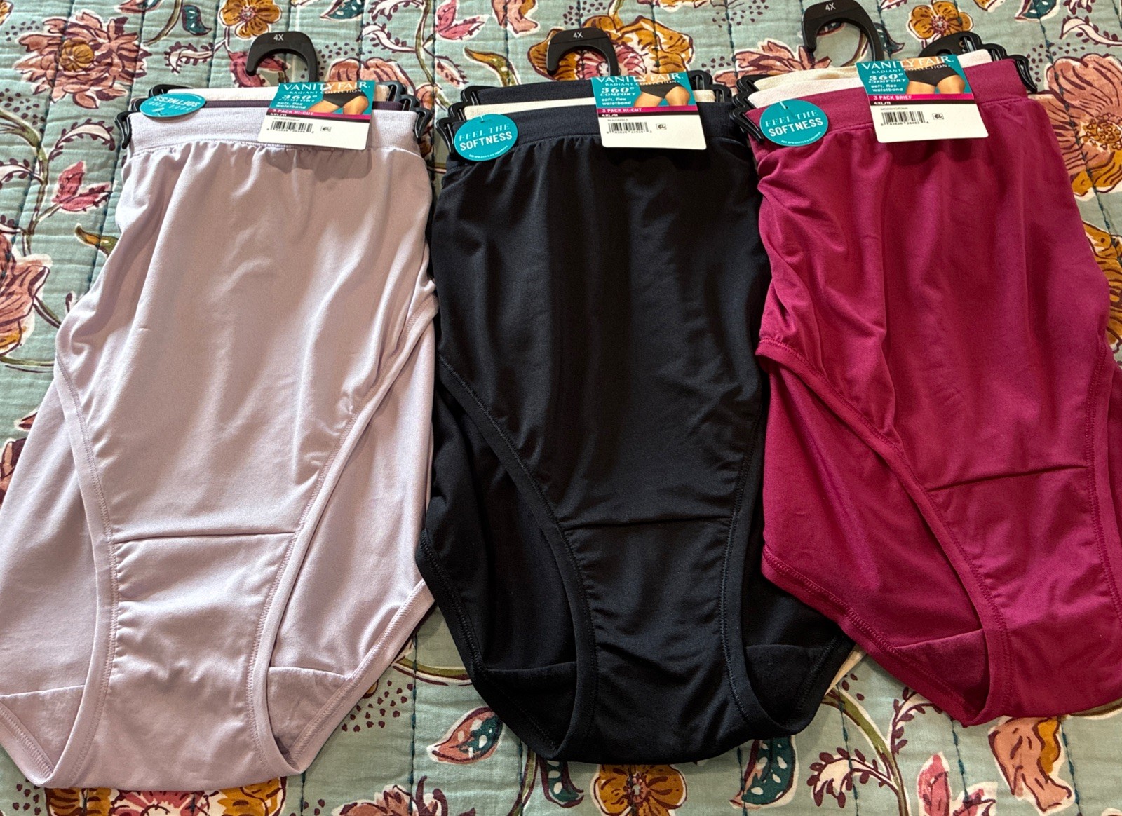 Lot Of 9 Vanity Fair Women’s 360 Comfort Panties Size 4X 11 NWT 6 Hi-Cut 3 Brief