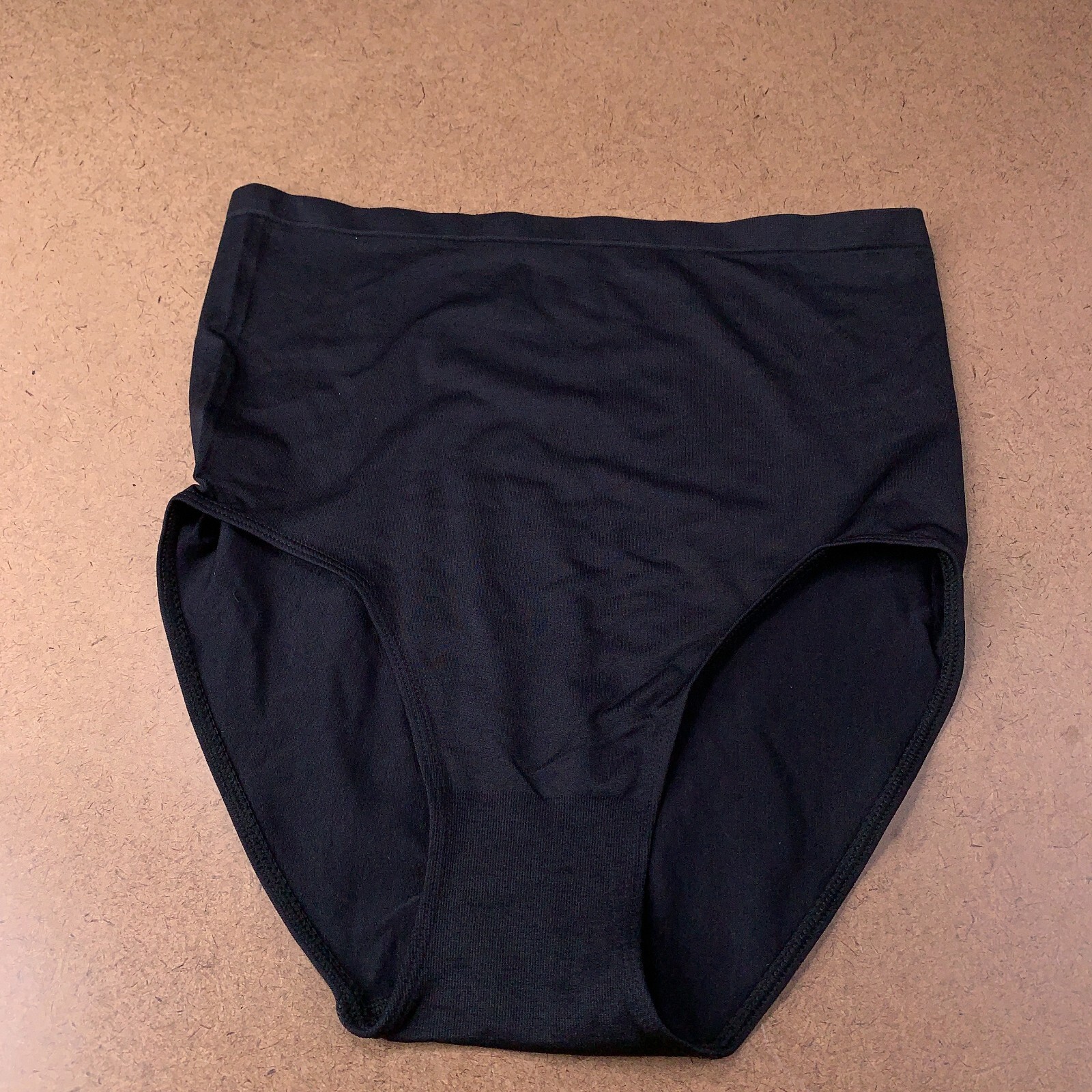 Rhonda Shear Womens Size Medium Black Ahh Natural Waist Seamless Brief Panty New