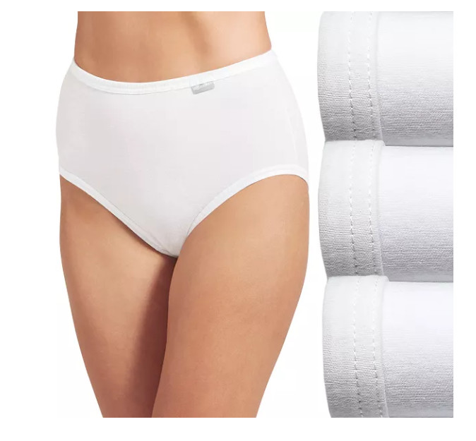 Women’s Jockey 3-Pack Briefs (White Color) 100% Cotton Comfort Classic Underwear