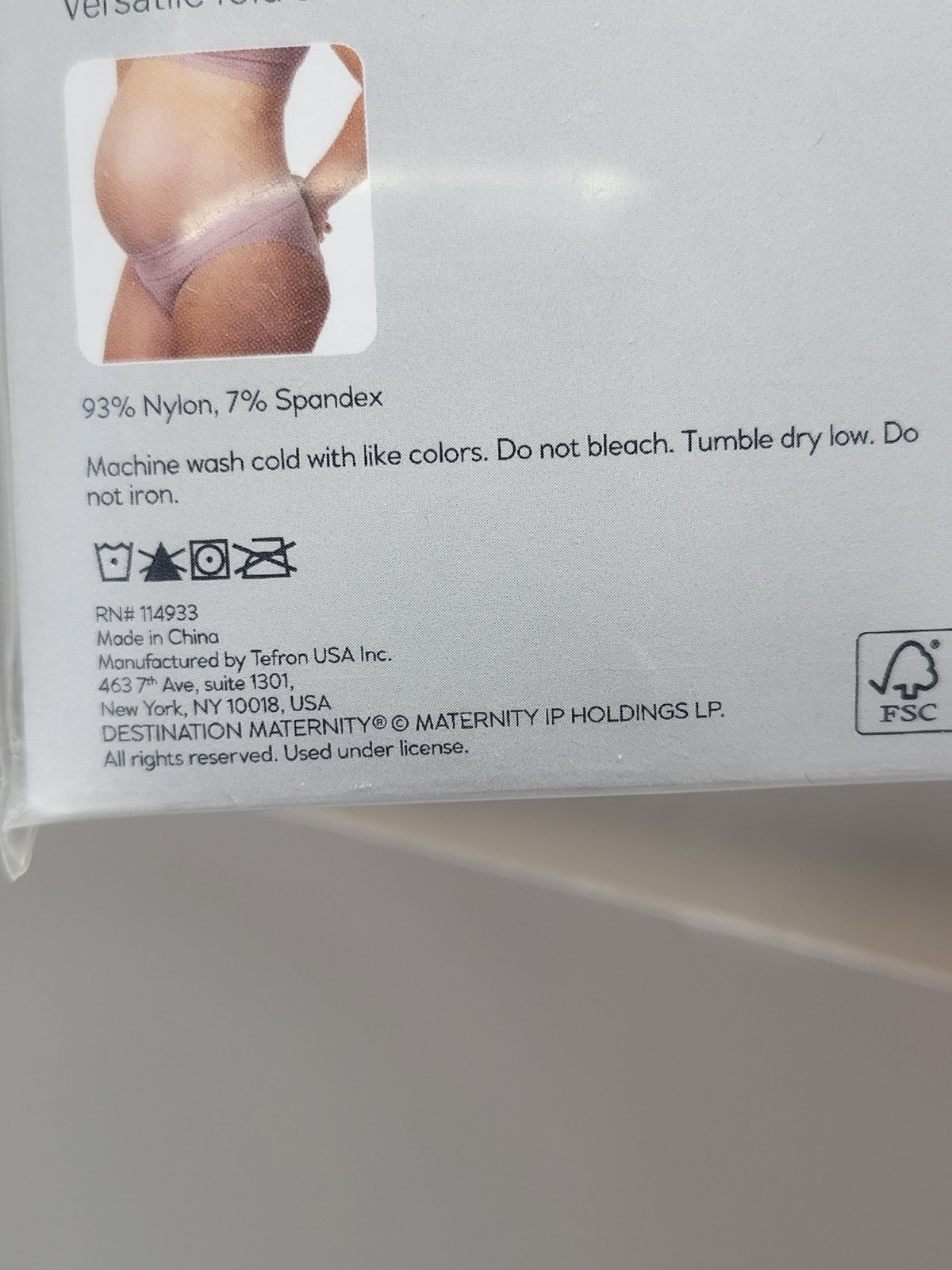 Destination Maternity XL 3 Pack Seamless Maternity Foldover Bikini Multicolor