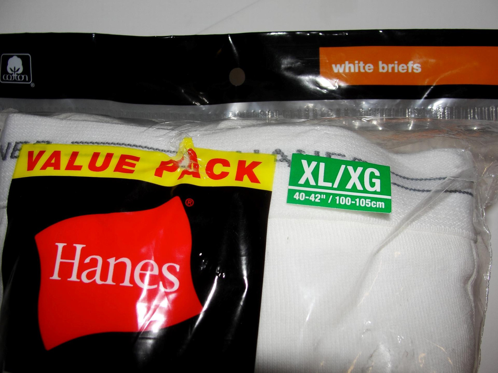 Hanes Value Pack 7 Pair Comfort Flex Waistband White Briefs Men SZ XL 40-42 New