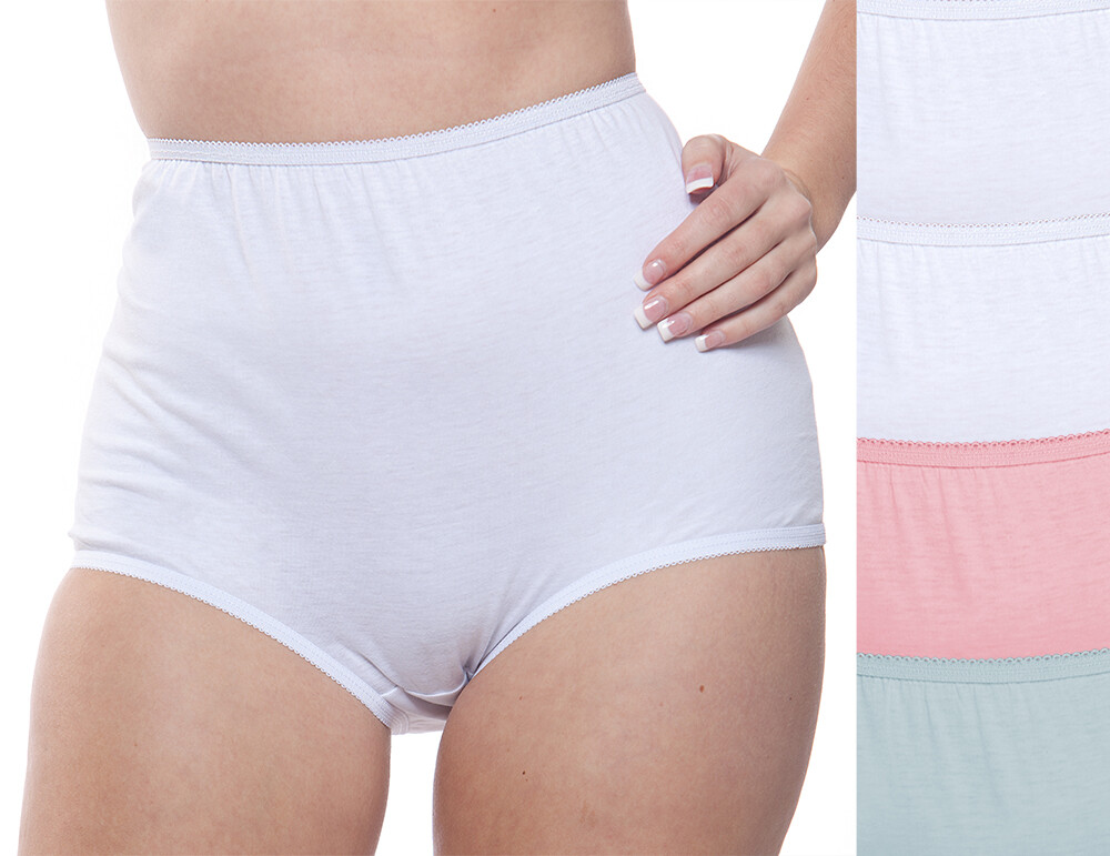 Full Coverage Panty Assorted Color 4 Pack (100% Cotton) by Teri lingerie