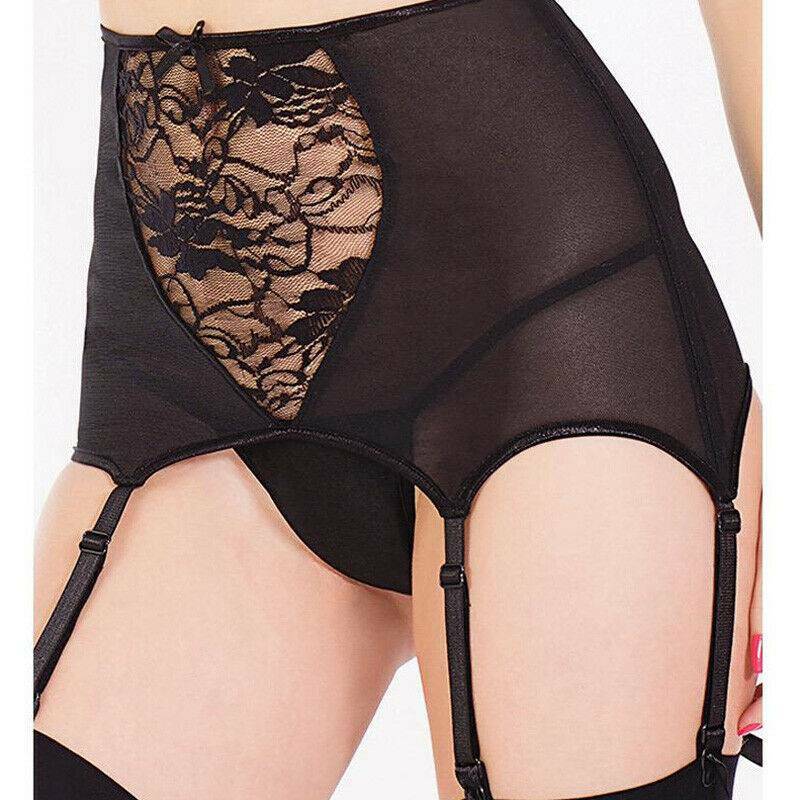 Beautiful Lingerie High Waist Garter Stocking Lace Suspender Sexy Women Belt Set