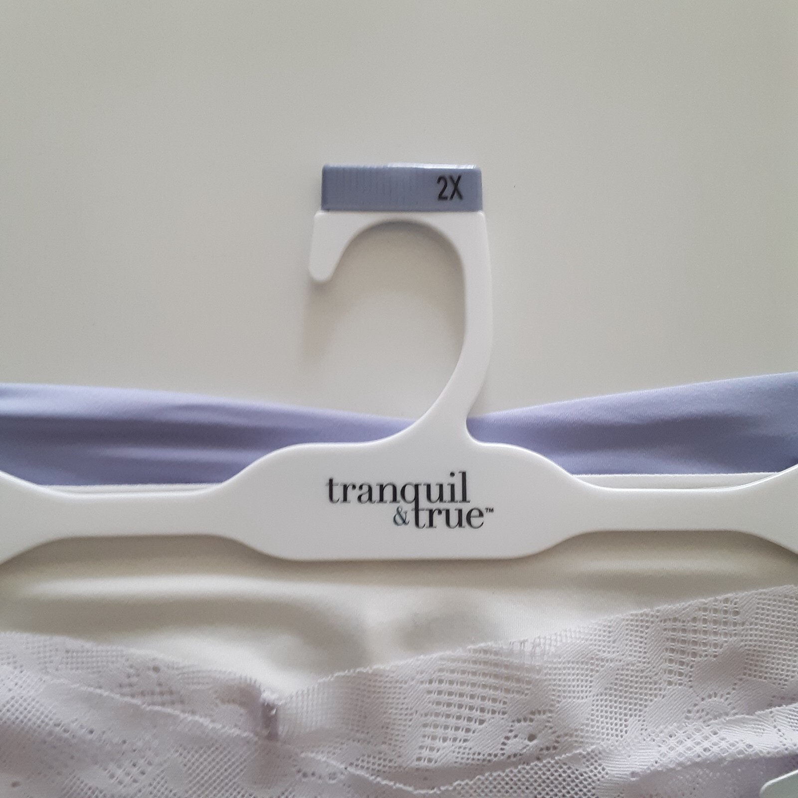 Tranquil & True Womens Size 2X Cheeky Panties Matte Lace Purple Ivory 3 Pack