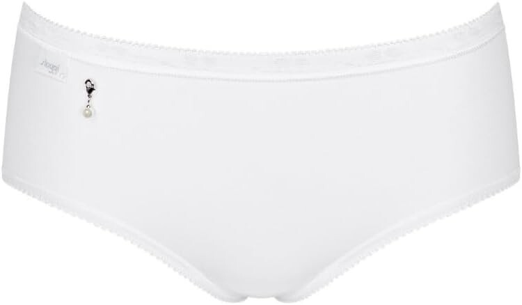 Sloggi Basic Pearl Midi Brief High Waist Knickers 3 Pack 95% Cotton 10221623