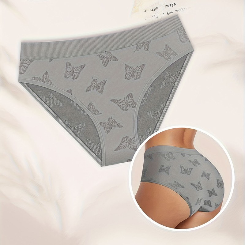 5 Pack Lot Sexy Womens Butterflies Panties Brief Underwear Lingerie Hipster Soft
