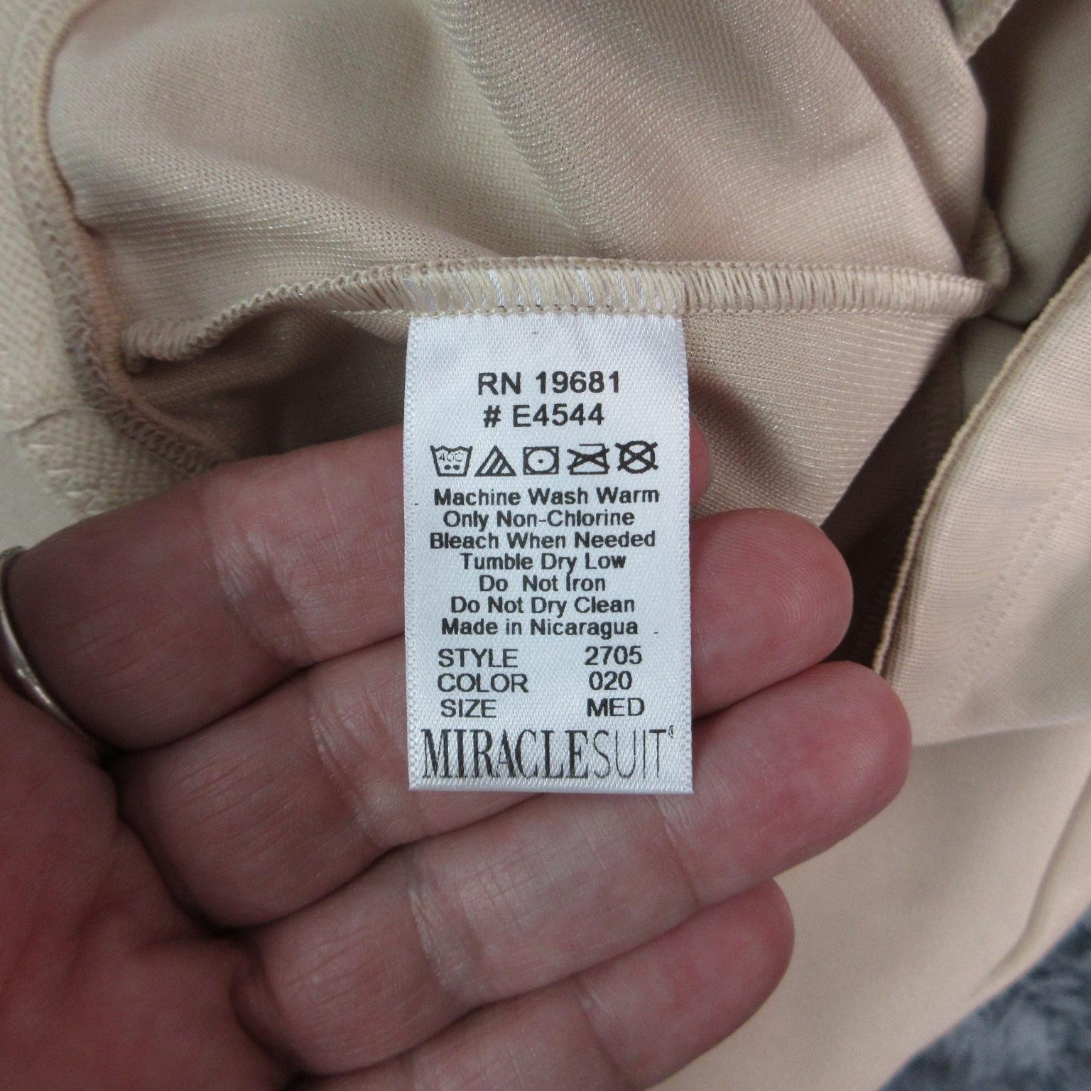 Miraclesuit High-Waist Panties Womens M Beige Microfiber Slimming Extra Firm NWT