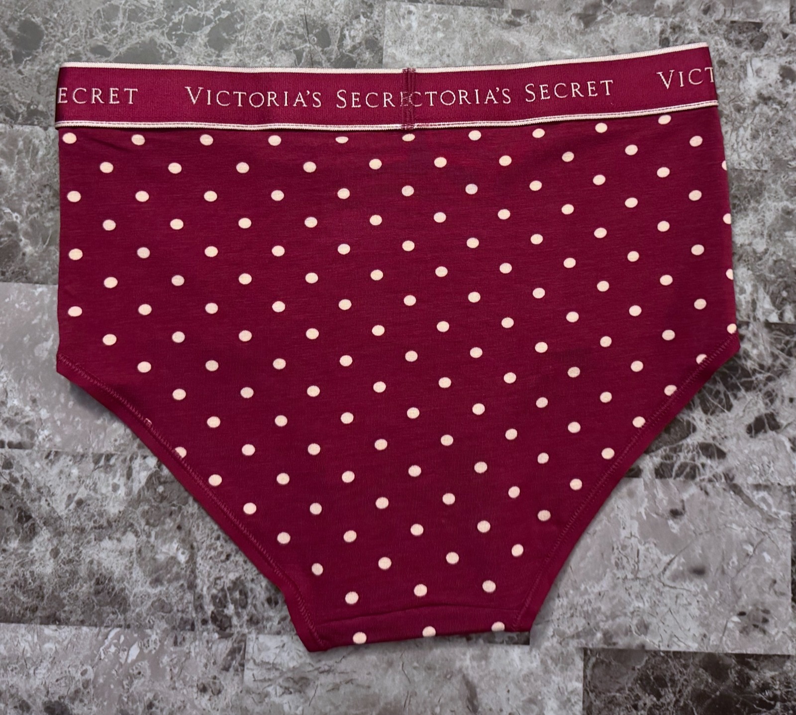 NWT VICTORIA’S SECRET POLKA DOT THICK WAISTBAND HIGH WAIST BRIEF PANTIES